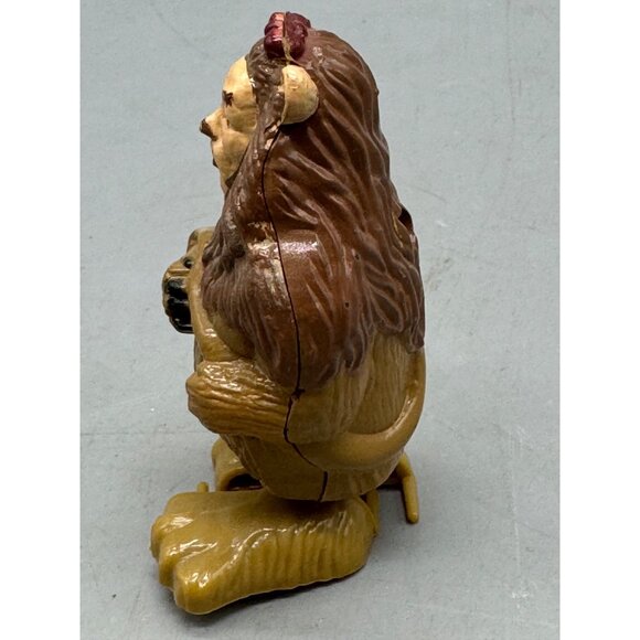 Vintage Wind-Up Tin Lion Toy With Brown Mane & Movable Parts wizard of OZ READ - Picture 5 of 13